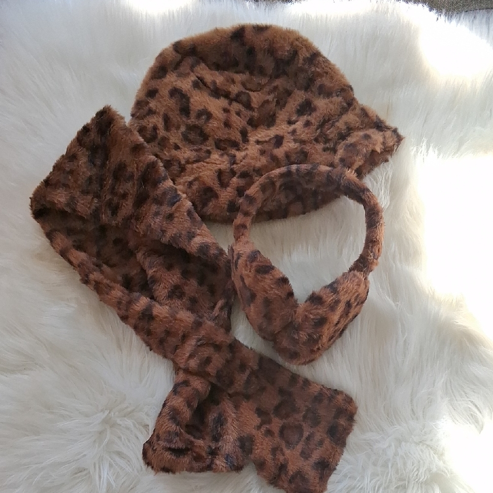 Leopard Print Kids Accessory Set